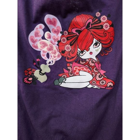 Vintage Mighty Fine Junko Mizuno Womens Top, Purple, Large - Picture 1 of 4